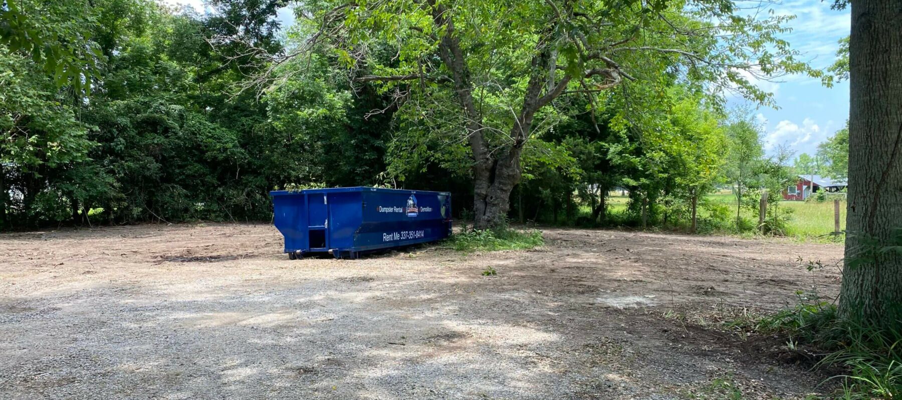 FDR dumpster on a recently cleaned up job site