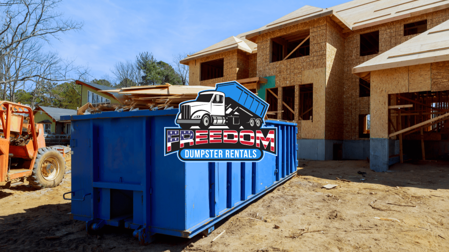 image of dumpster with debris